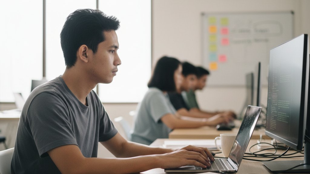 Pegawai IT & Software menggunakan Bicara